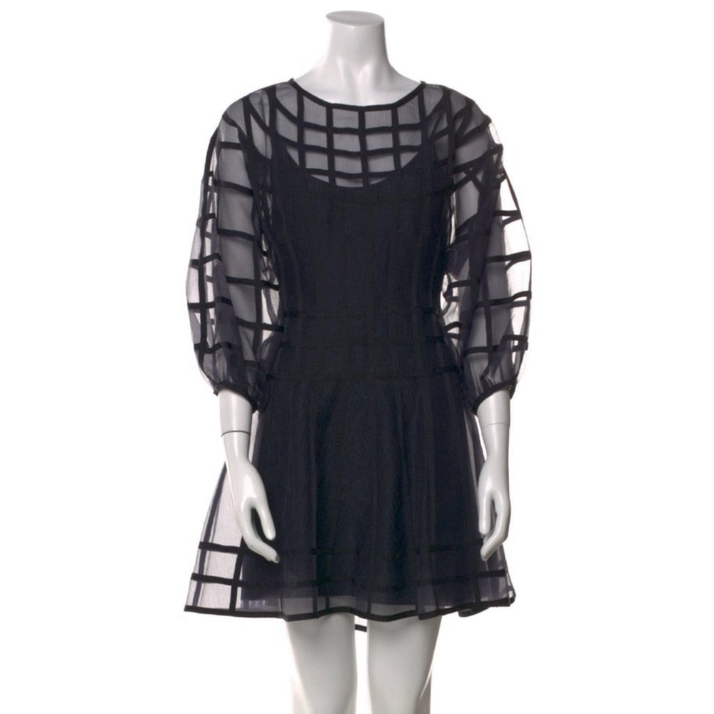 Jonathan Simkhai Navy Sheer Dress